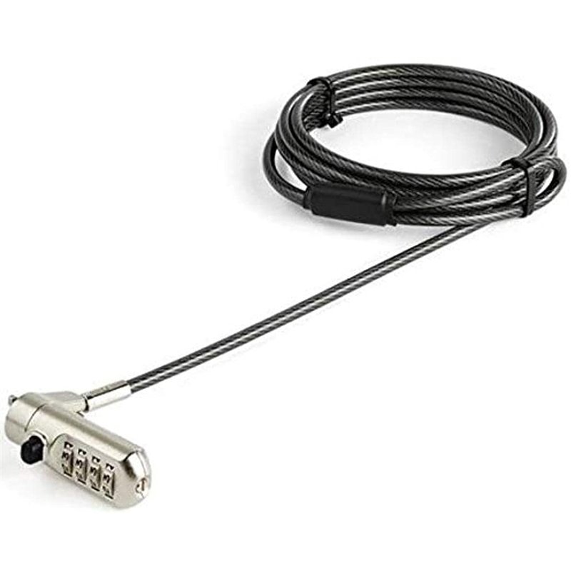 Cable Startech Bloqueo De Seguridad Con Combinacion Silver / Black
