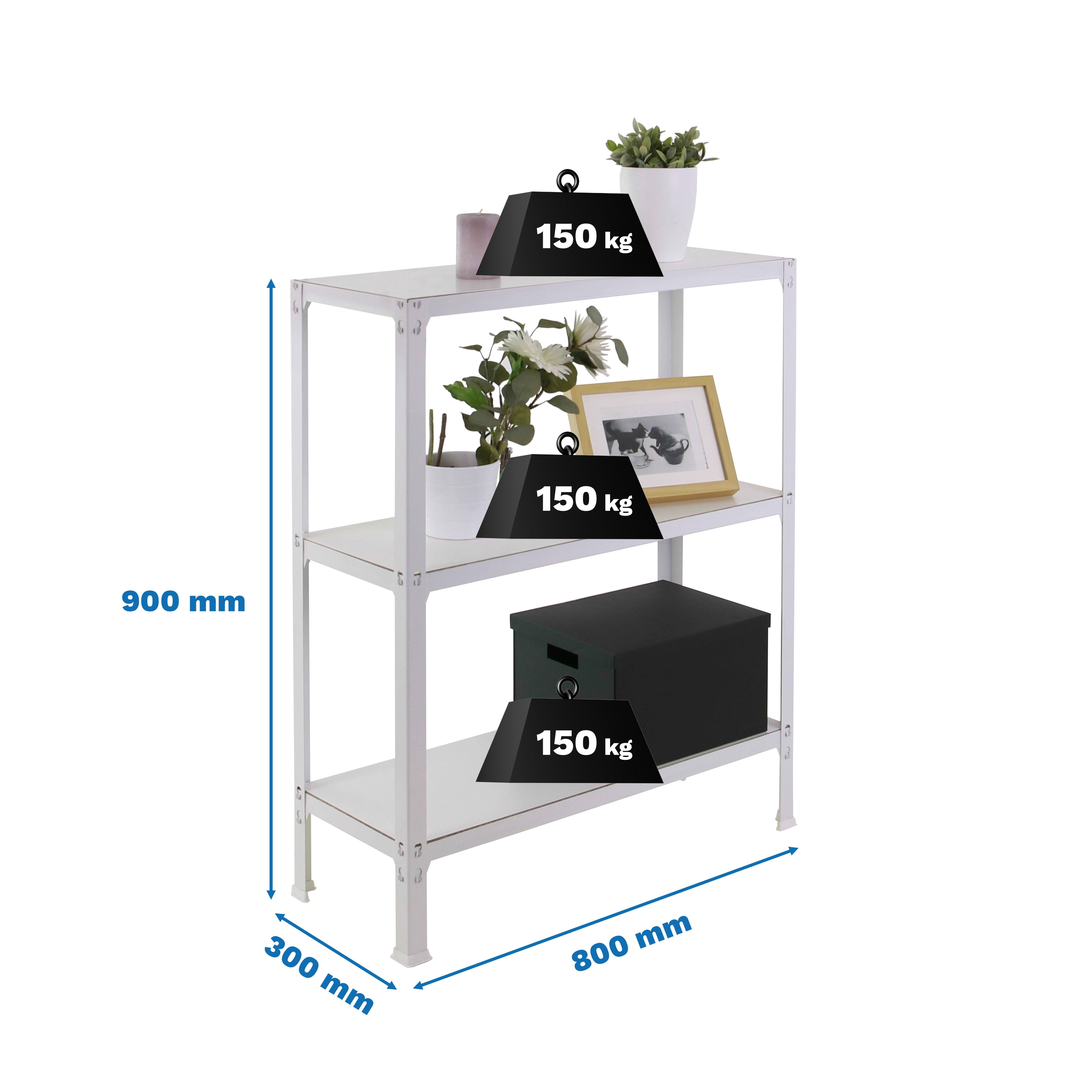 Estantería SIMONRACK Simonhome click wood mini 3/300 blanco/blanco