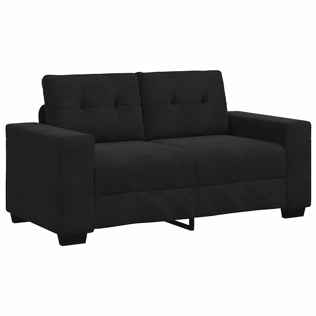 vidaXL Sofá Loveseat Terciopelo Negro 160x77x82 cm