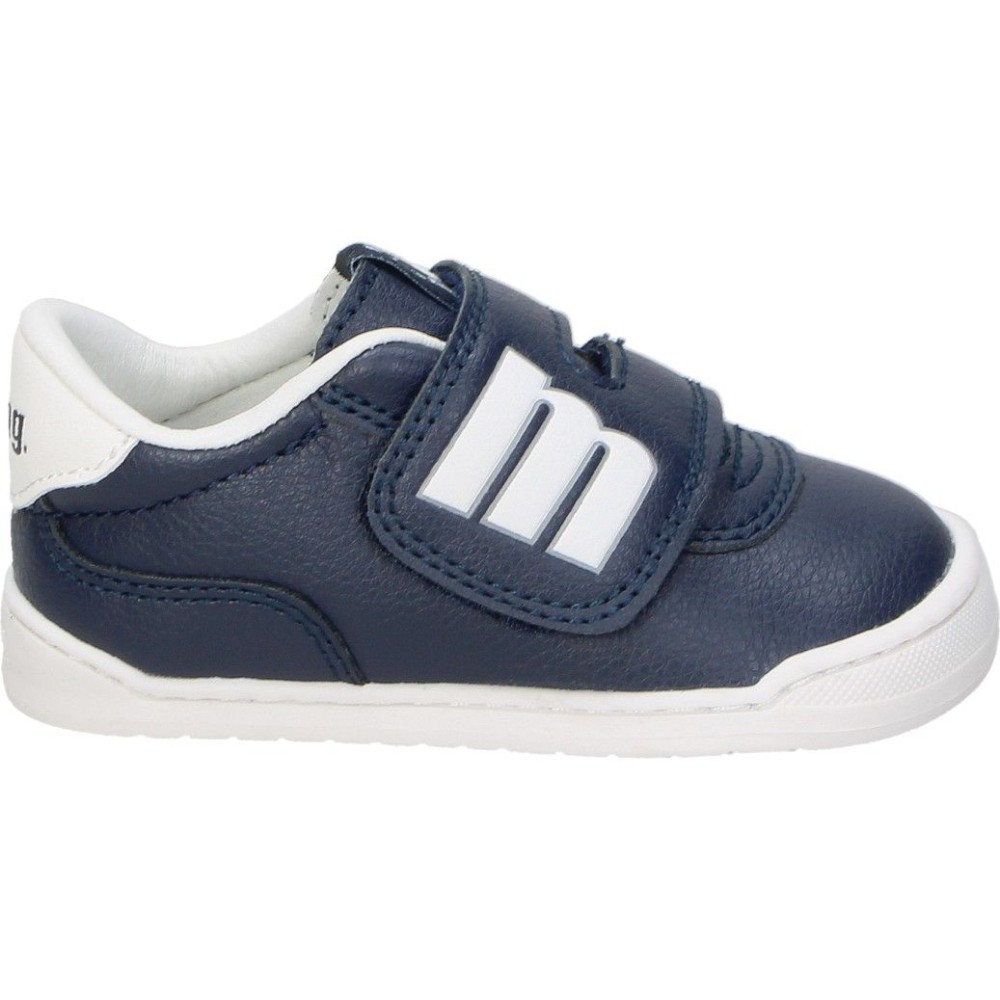 MTNG | Zapatillas Primeros Pasos Mustang Free Baby Infantiles – Deportivas Azul Marinas con Detalles en Blanco – Sneakers con Velcro – Respetuosos – Flexibles – Zero Drop – Plantilla Extraíble – Cómodas – Modelo 48909