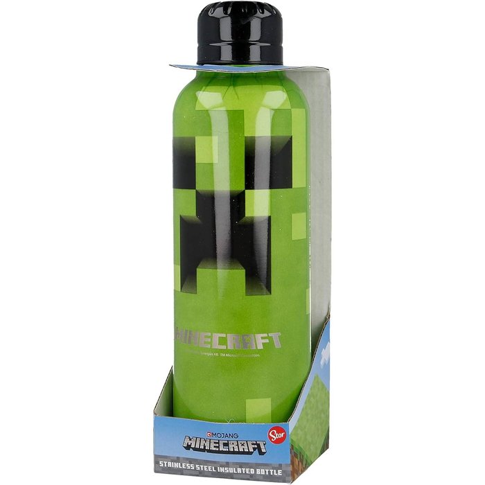 STOR BOTELLA TERMO ACERO INOXIDABLE 515 ML MINECRAFT MICROSOFT MINECRAFT 7x7x24 Cms.