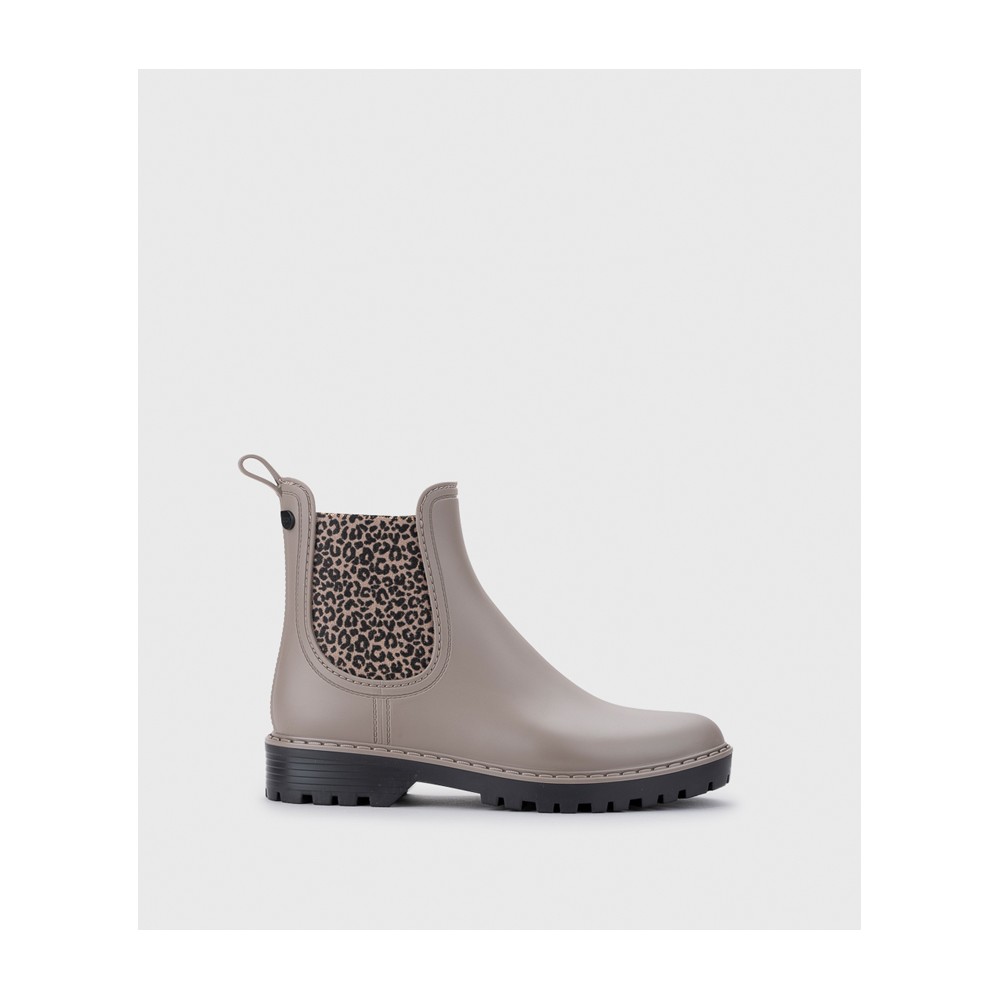 IGOR W10331-183 Botas de agua mujer BOTIN LLUVI ELASTICO LATERAL TAUPE 37199 25I