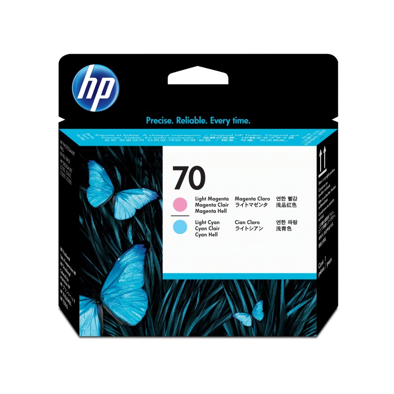 HP - Cabezal de impresión DesignJet 70 magenta claro/cian claro C9405A