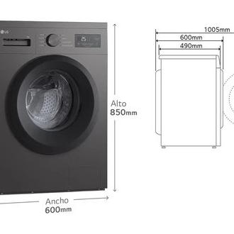 Lavadora LG F4A1009NDK de 9Kg Clase A y 1350Rpm  | Grafito, Inox, Motor Tecnología Inverter