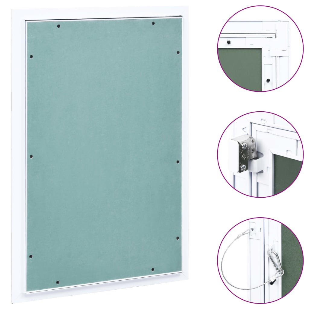 vidaXL Panel de Acceso Estructura Aluminio y Placa de Yeso Revisión Dimensiones 200 x 200 mm,  300 x 300 mm,  400 x 400 mm y mas