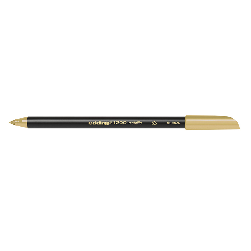 Pack 10 Unidades Edding 1200 Rotulador - Punta Redonda - Trazo 1mm - Tinta con Base de Agua - Color Oro