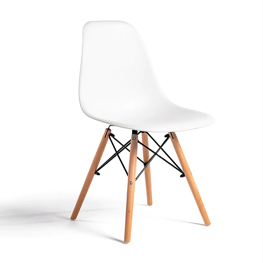 ORION91oficial® - Silla de Comedor, O91, Polipropileno Color Blanco y Patas en (VARIOS COLORES) 46,5 x 48 x 82 cm, Hostelería-Ba