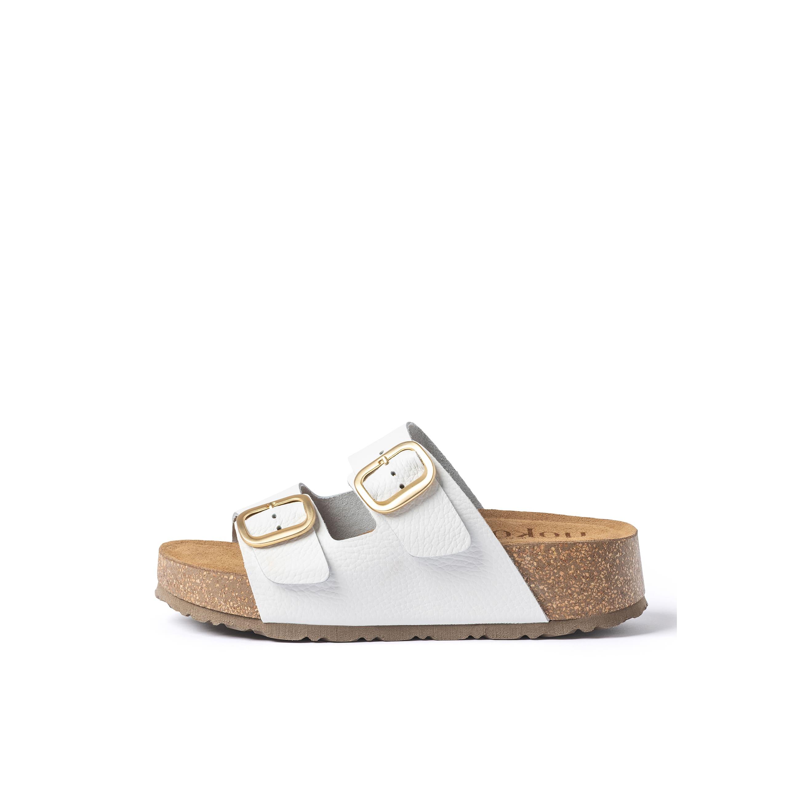 YOKONO Sandalia plataforma WIWI-003 BLANCO | Zapatos mujer Primavera-Verano | Piel vacuna  Opak | 4 CM