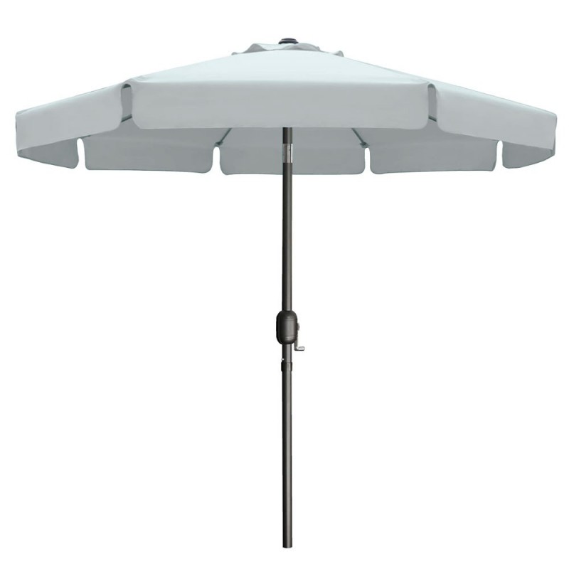 Marbueno Sombrilla Acero 270 cm Polyester Blanco Jardin