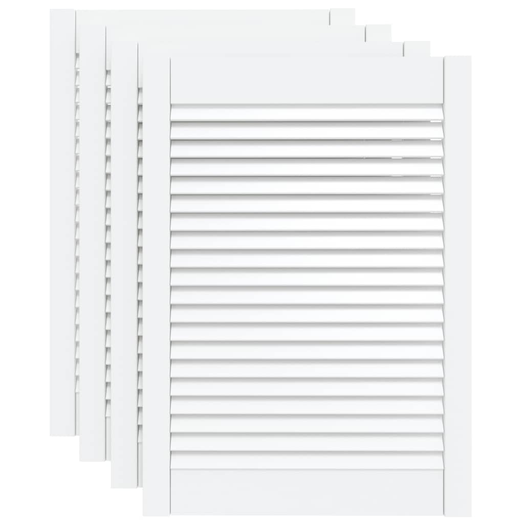 vidaXL 4x Puertas Persiana 69x49,4cm Celosía Rejilla Color Natural,  Blanco, y mas