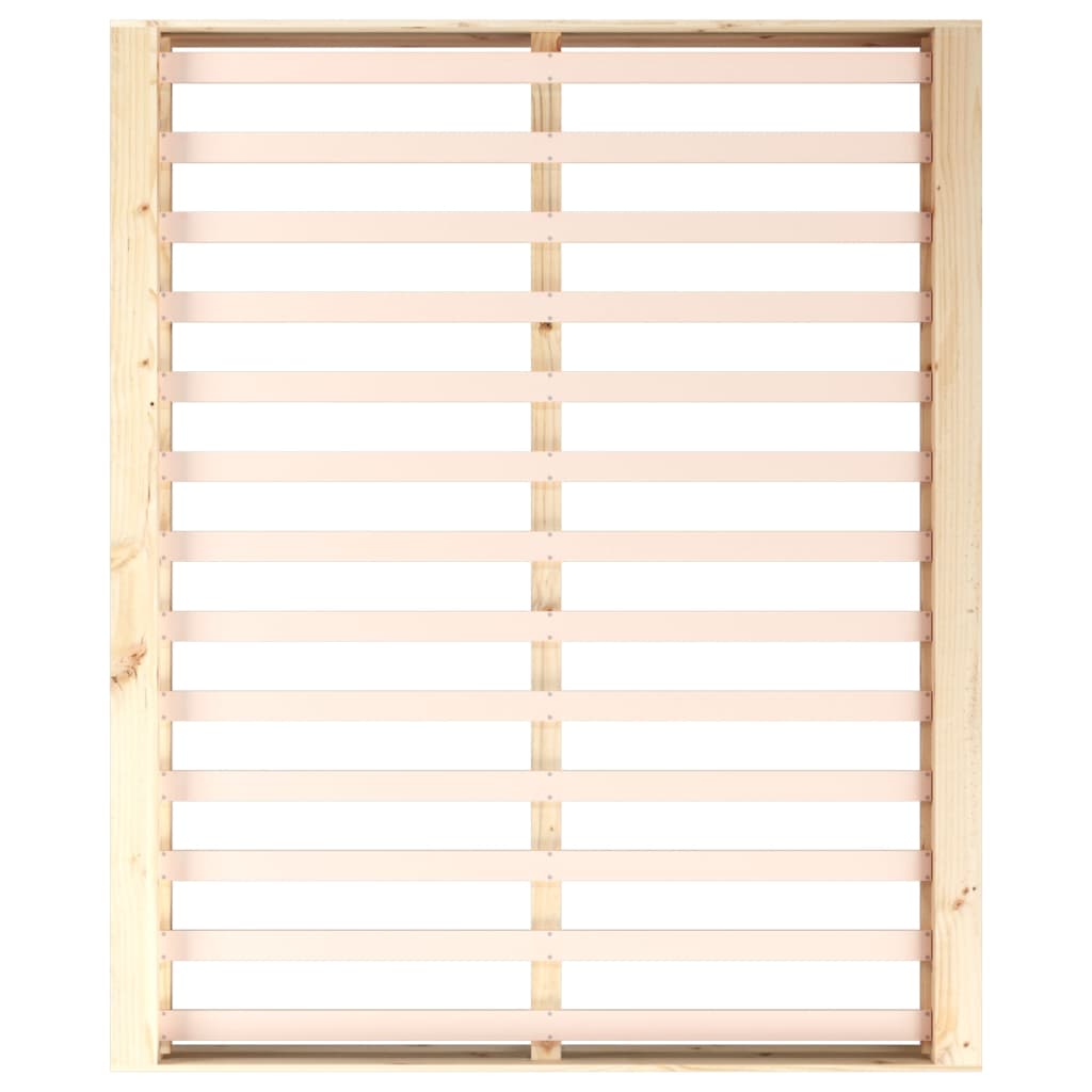 vidaXL Estructura de Cama de Madera Maciza Super King Multicolor Multitalle