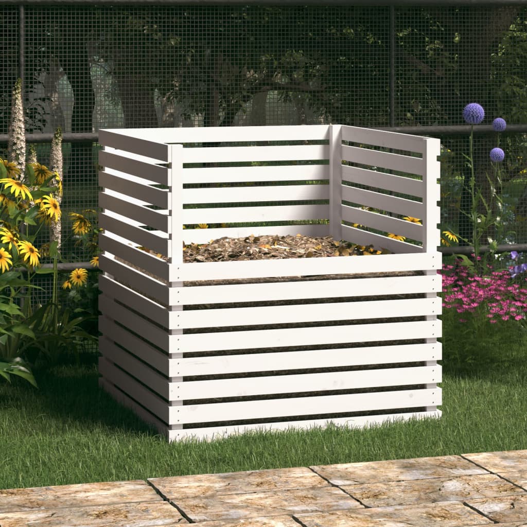 vidaXL Compostador de Cubo Contenedor Desechos Cocina Color Natural,  Blanco,  Gris y mas