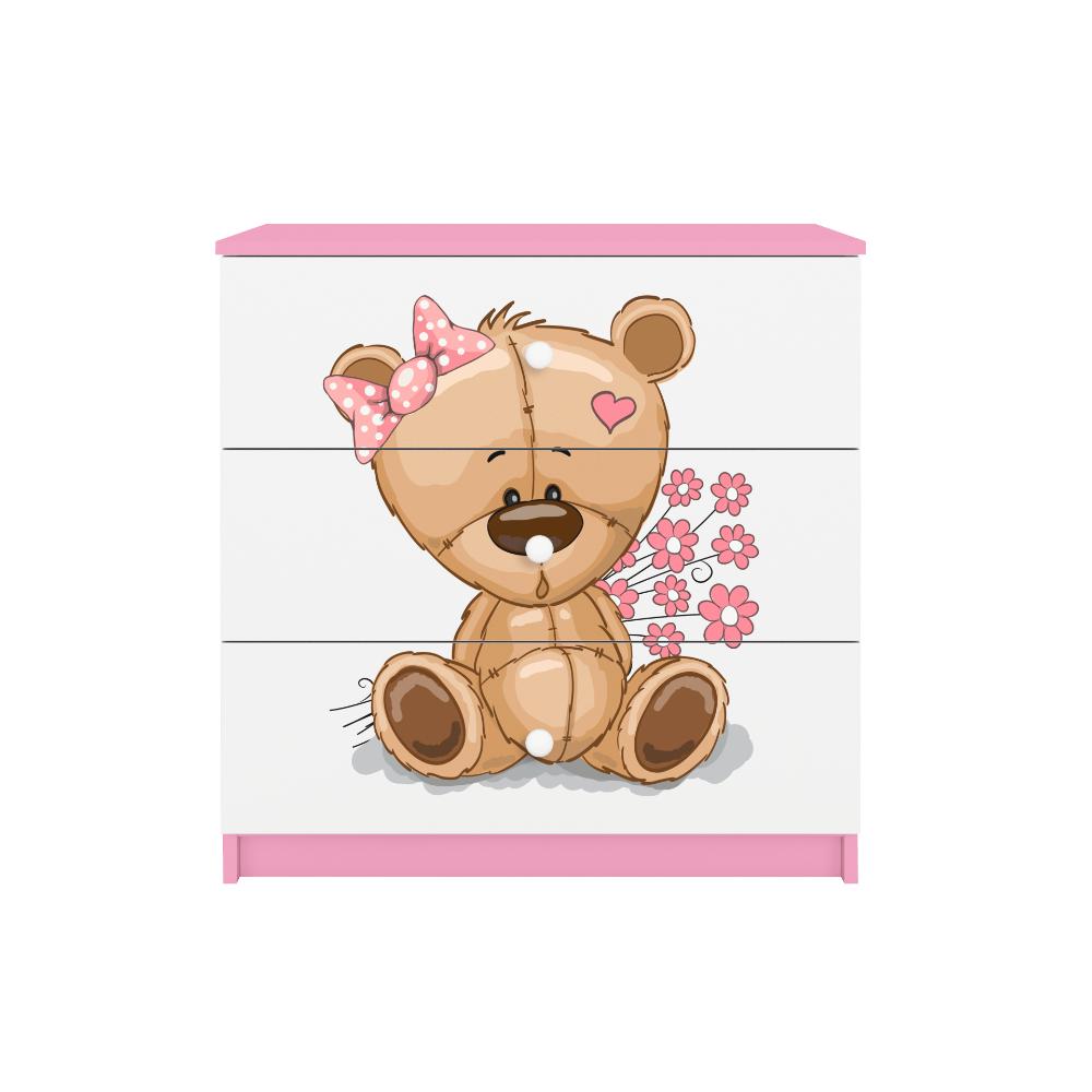 Cómoda Kocot Kids BabyDreams Teddybear Flowers Pink