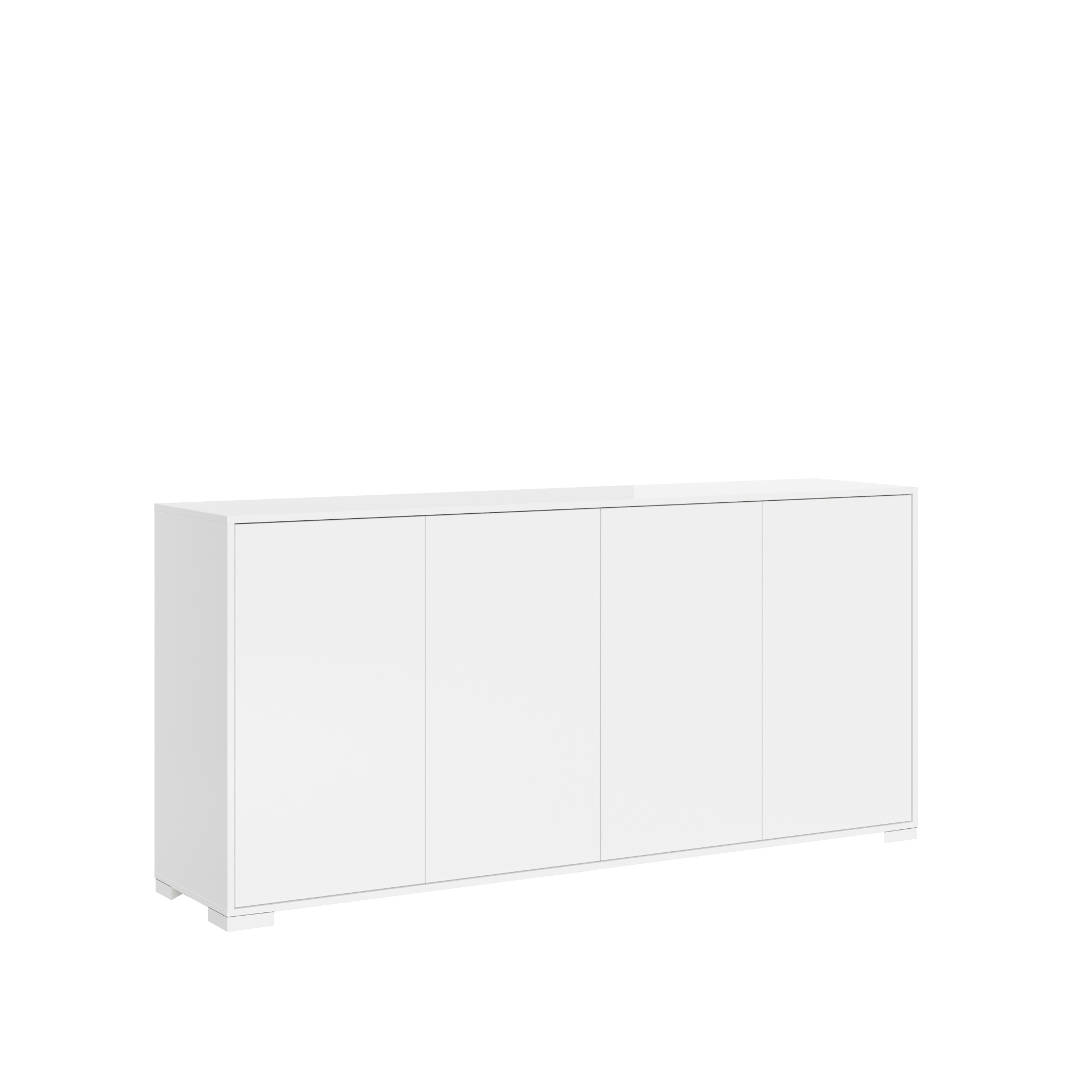 Aparador de 4 puertas 172x40x83 cm Lumina blanco brillo - Itamoby