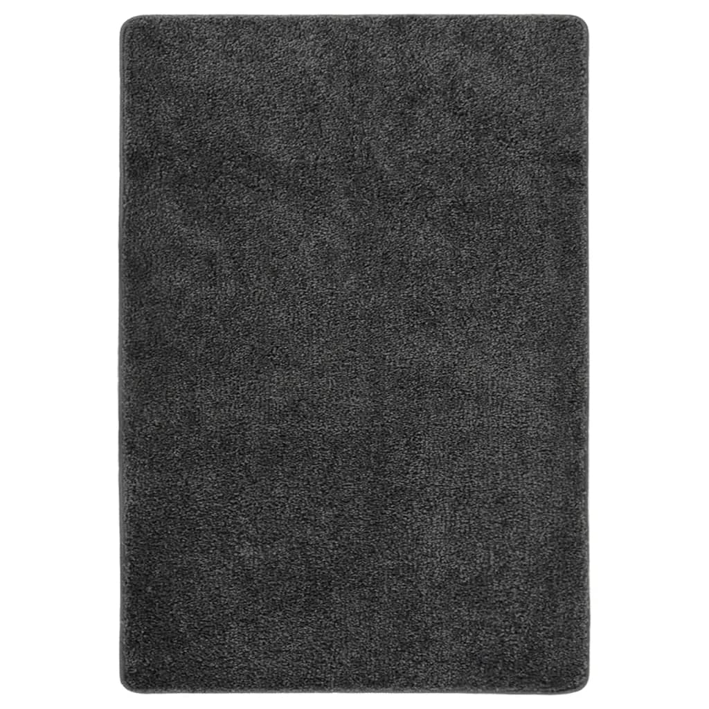 Vidaxl Alfombra Peluda Antideslizante Color 120x170 Cm Gris Oscuro