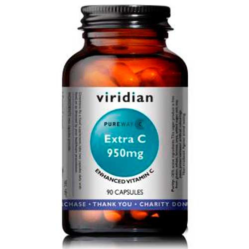 Suplemento Alimenticio Viridian Extra C 950Mg. 90Cap. - Alta Concentración