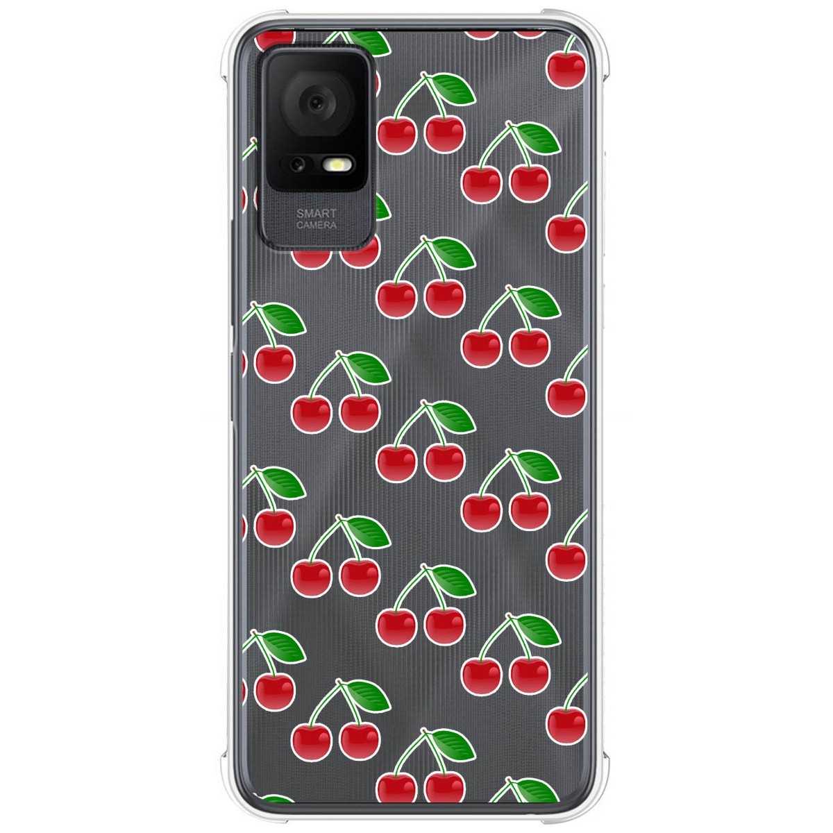 Funda Silicona Antigolpes para TCL 405 diseño Cerezas Dibujos