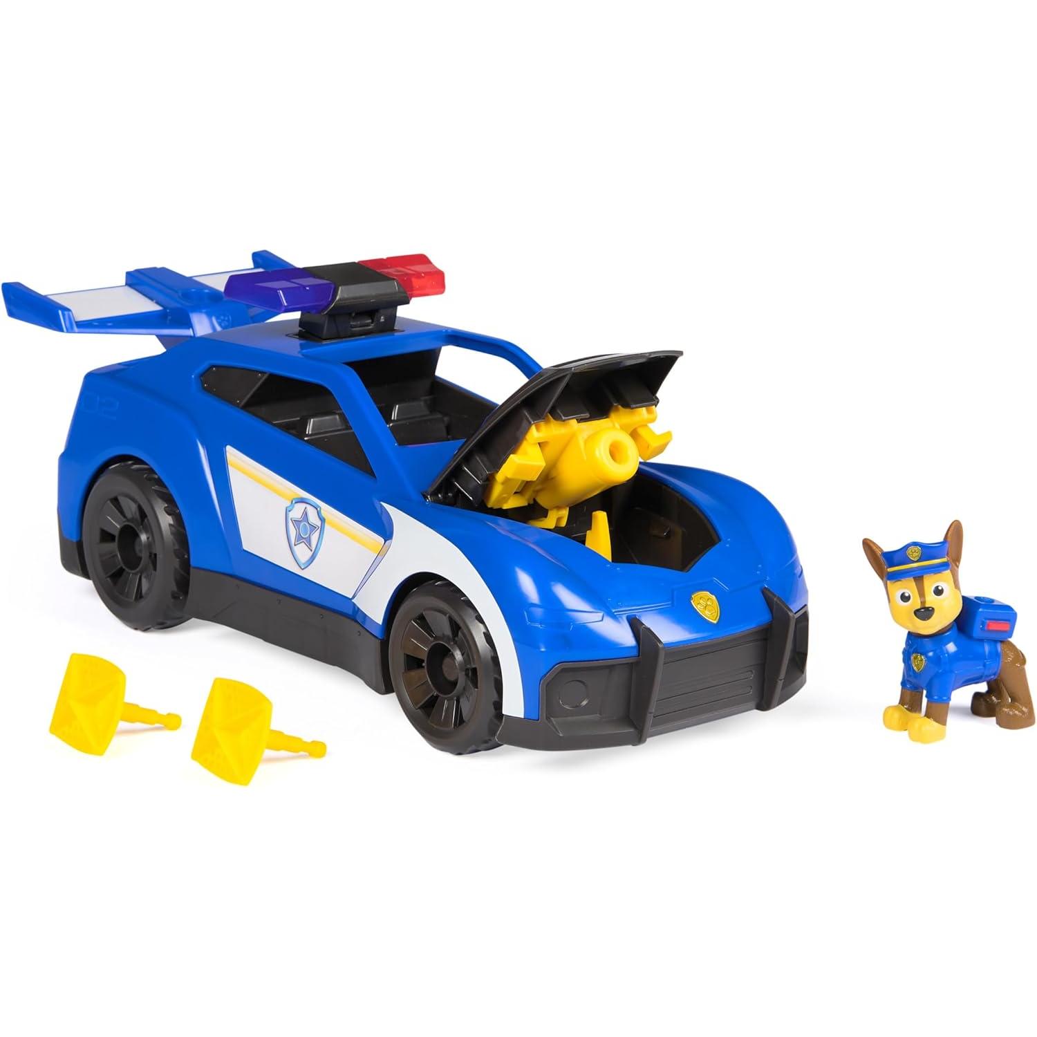 PATRULLA CANINA - Paw Patrol Patrulla Canina - Coche de Policía de Chase Search & Rescue con Luces, Sonidos y Lanzadera Oculta - Patrulla Canina Juguetes, Regalo Niño 3 años +, Juguetes Niños 3 años