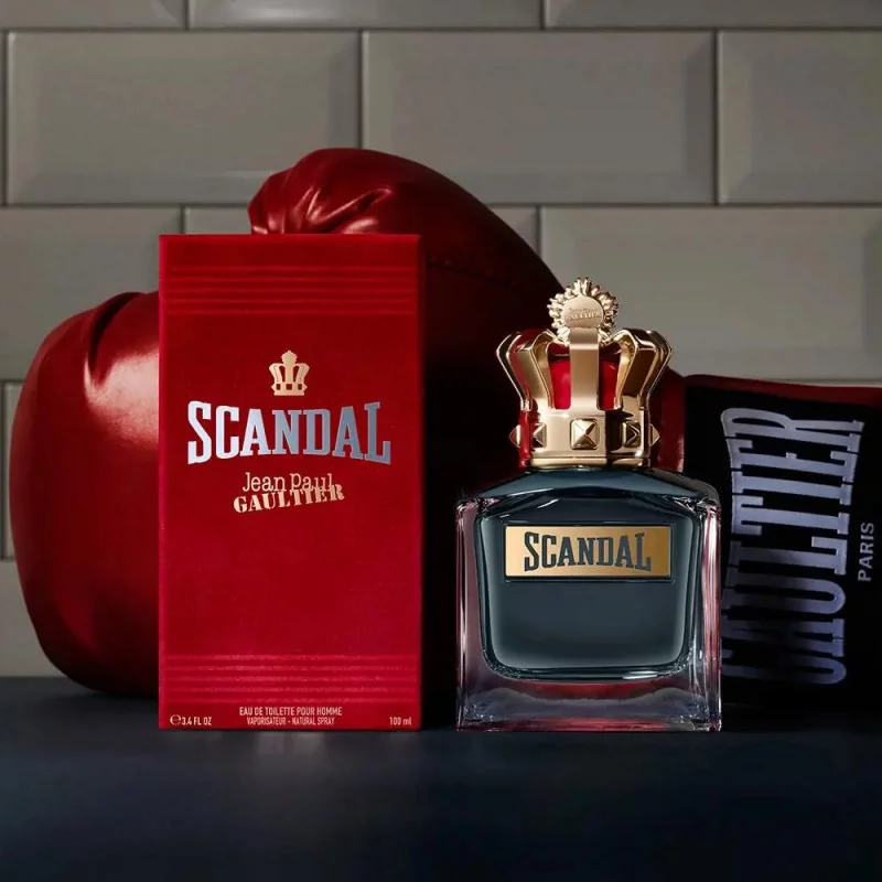 Scandal Pour Homme de Jean Paul Gaultier - Agua de Toilette Masculina 100 ml, Fragancia Oriental Amaderada y Sensual para Hombre【ROUA】