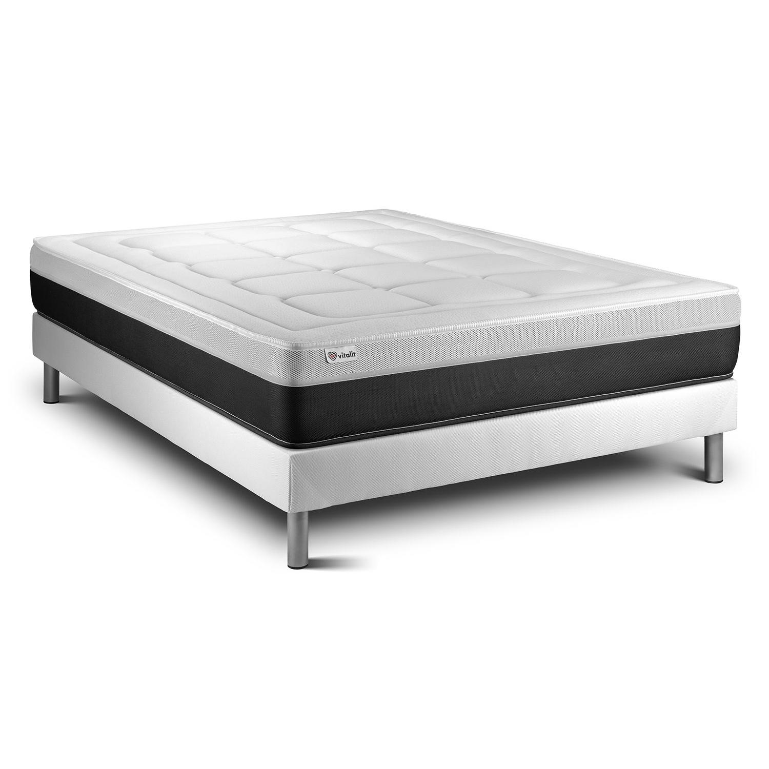 Conjunto FORM 135 x 190 cm somier Kit blanco