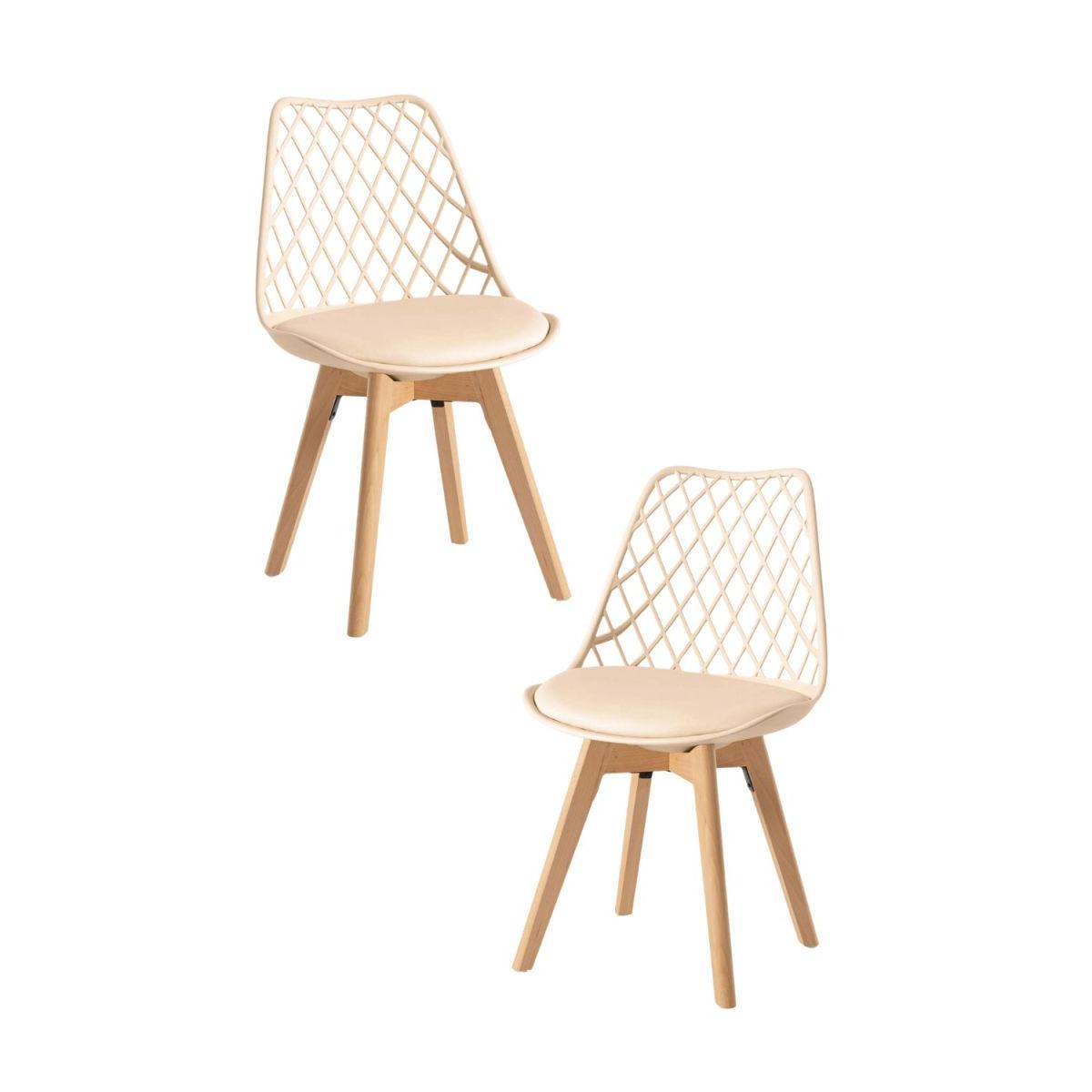 Regalos Miguel - Packs Sillas Comedor - Pack 2 Sillas Mima - Crema