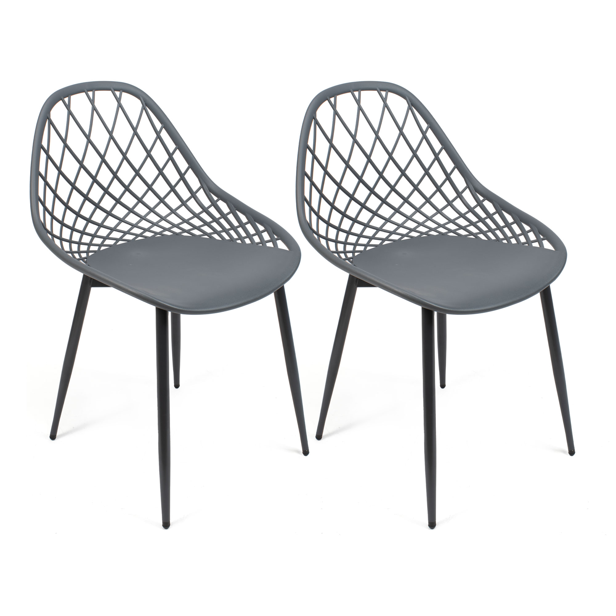 Conjunto de 2 y 4 Sillas The Secret Home - Polipropileno y Metal/Madera