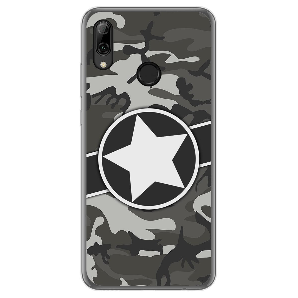 Tumundosmartphone Funda Gel Tpu para Huawei P Smart 2019 / Honor 10 Lite diseño Camuflaje 02 Dibujos