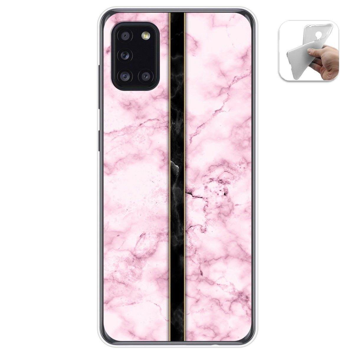 Tumundosmartphone Funda Gel Tpu para Samsung Galaxy A31 diseño Mármol 04 Dibujos