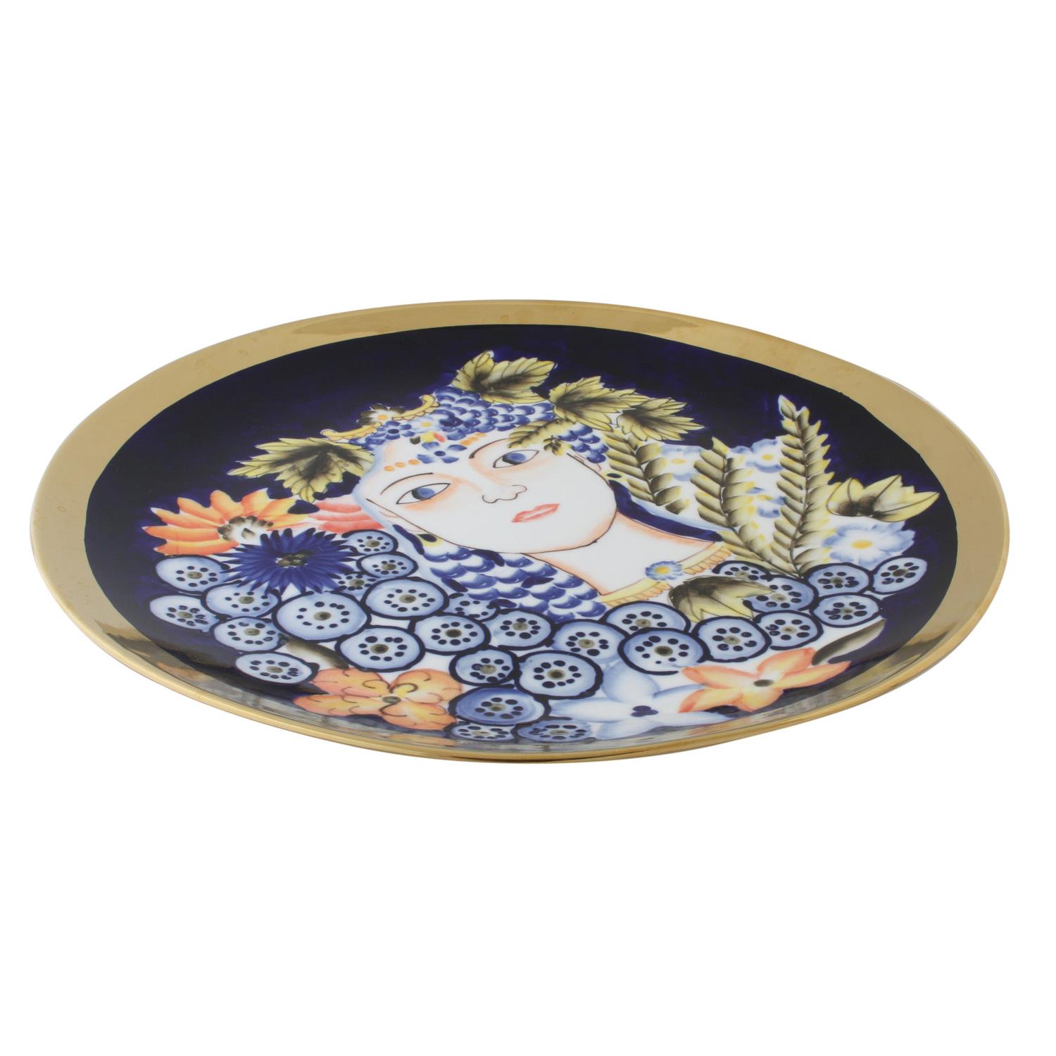 CENTRO MESA PORCELANA 42X42X4 CARA MULTICOLOR FIJALO JR190255