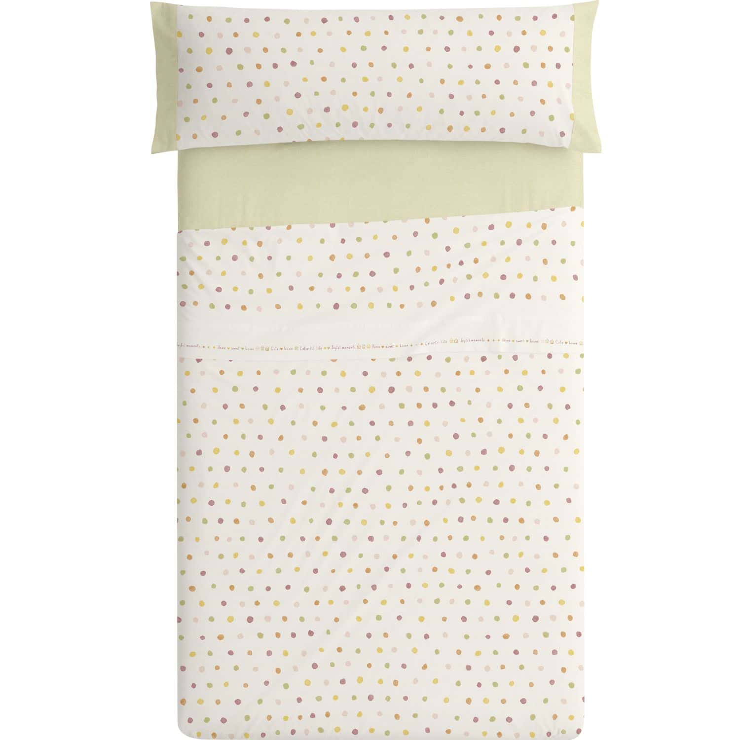Juego de sábanas infantil 50% Algodón- 50% poliéster. Disponible en cama de 90, 105, 135 y 150-160cm. Color Multicolor. No hace bolas.