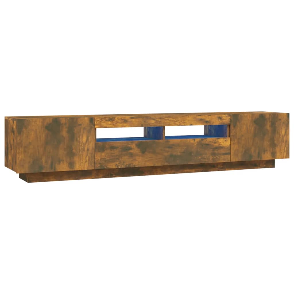 vidaXL Set muebles TV con LED 2 piezas madera contrachapada, Mueble de Salon, Mueble TV, Mueble TV salon, Mesa de TV, Mueble tele