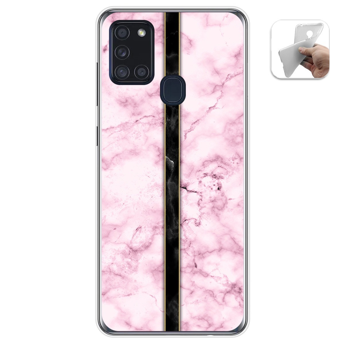 Tumundosmartphone Funda Gel Tpu para Samsung Galaxy A21s diseño Mármol 04 Dibujos