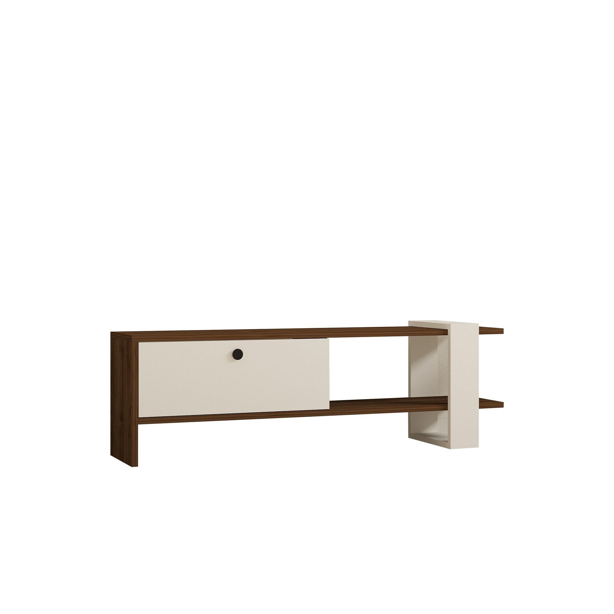 Habitat y Jardin - Soporte de TV de madera "Gaye" - 120 x 25 x 36 cm - Blanco