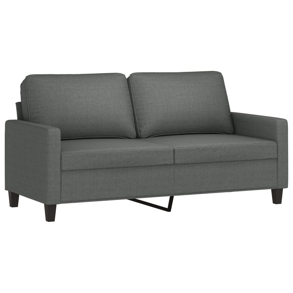 vidaXL Sofá de 2 plazas de tela gris oscuro 140 cm