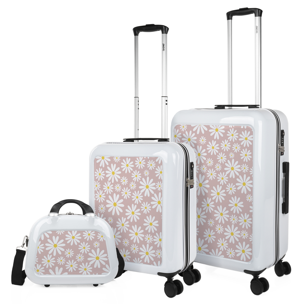 Skpat - Juego Maletas De Viaje Infantiles. Maleta Mediana Y Maleta De Cabina. Set Maletas De Viaje Resistentes Y Ligeras. Juego De Maletas Niña Con Candado TSA 133605B