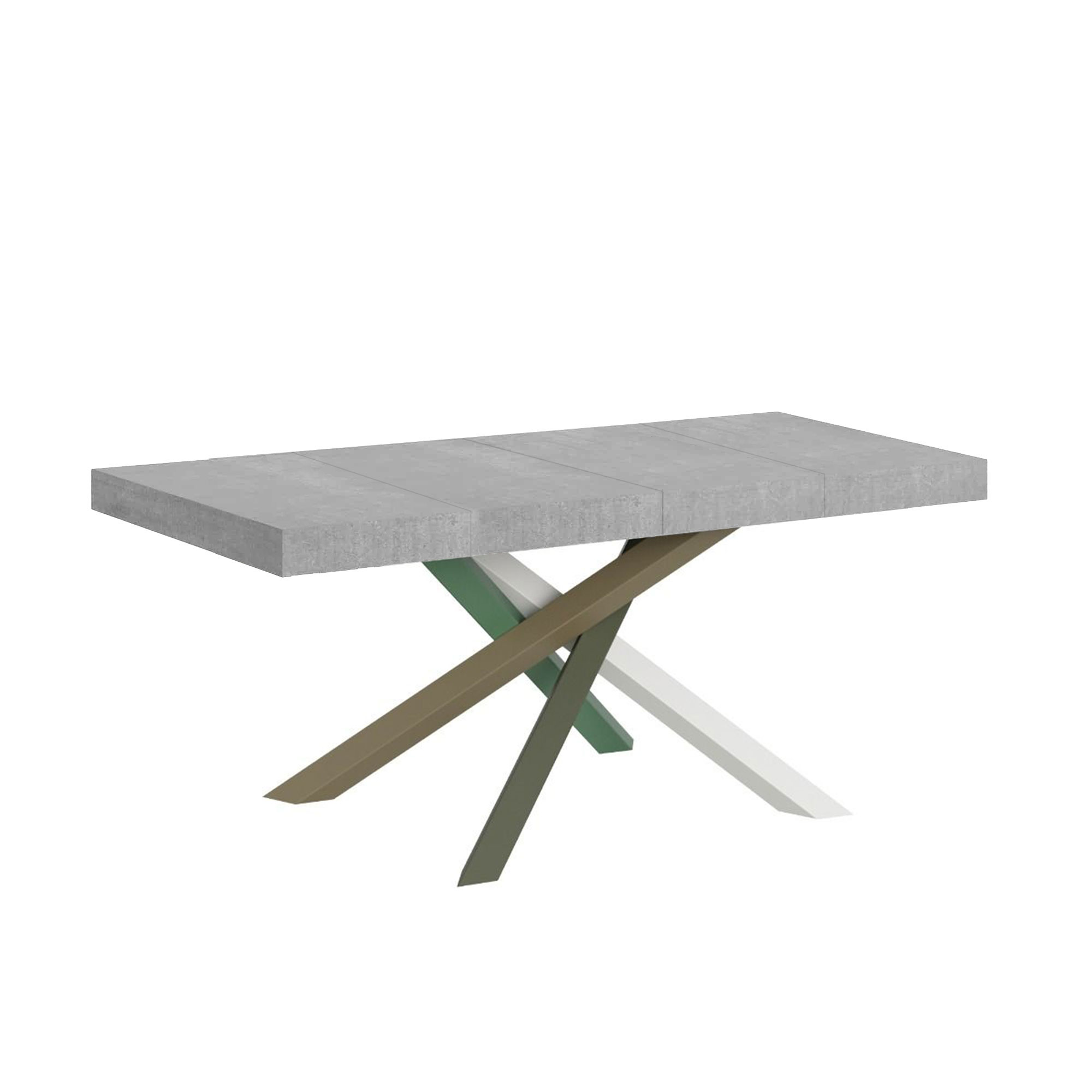 Mesa extensible 90x140/244 cm Volantis Premium Estructura de cemento 4/A - Itamoby