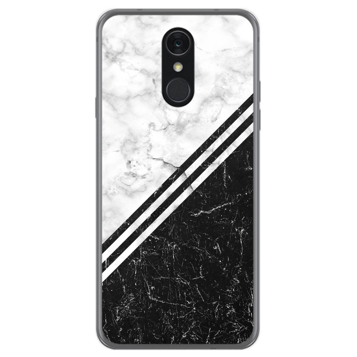 Tumundosmartphone Funda Gel Tpu para Lg Q7 diseño Mármol 01 Dibujos