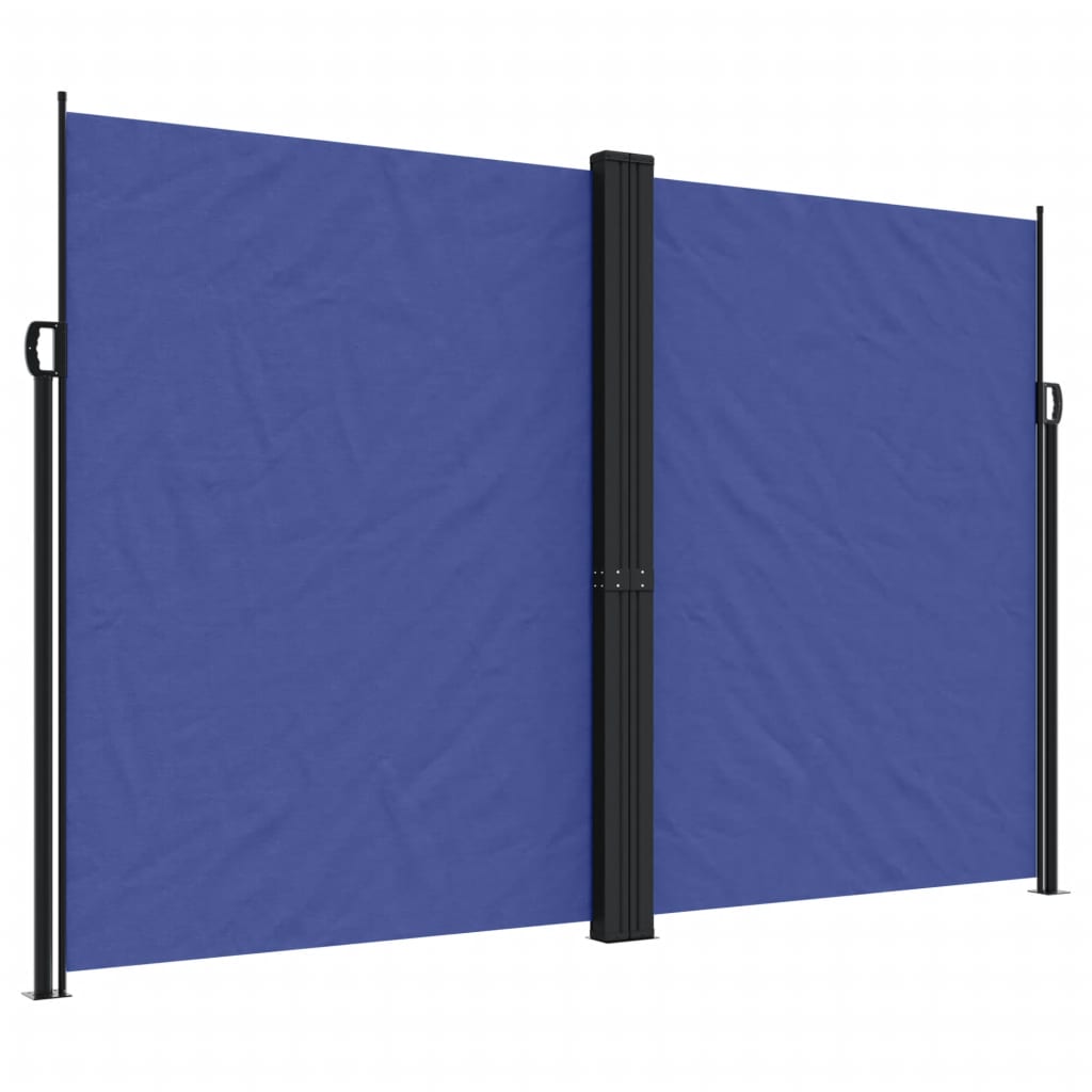 vidaXL Toldo lateral retráctil 220x600 cm Color Negro, Crema, Azul