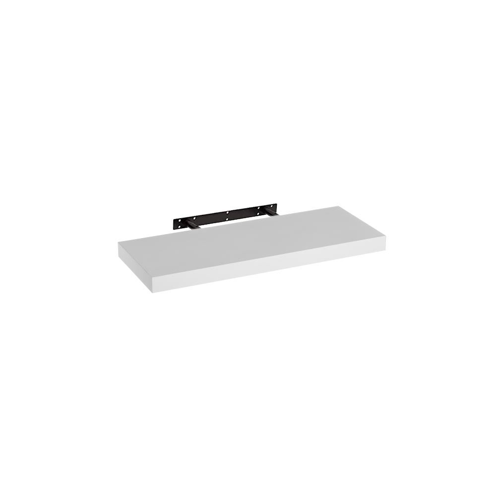 Estante flotante decorativo de madera MDF color blanco de 60x23,5 cm Balda muy resistente, perfecta para organizar salón, cocina, oficina o dormitorio. CasaSelección