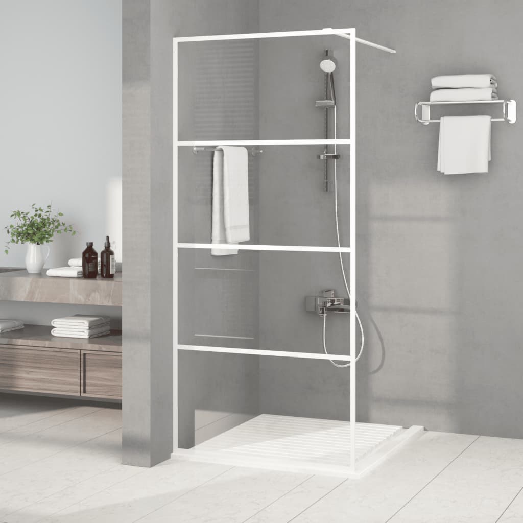 vidaXL Mampara de Ducha Vidrio ESG Transparente Baño Cuarto Accesorios Color Blanco,  Plateado,  Negro y mas