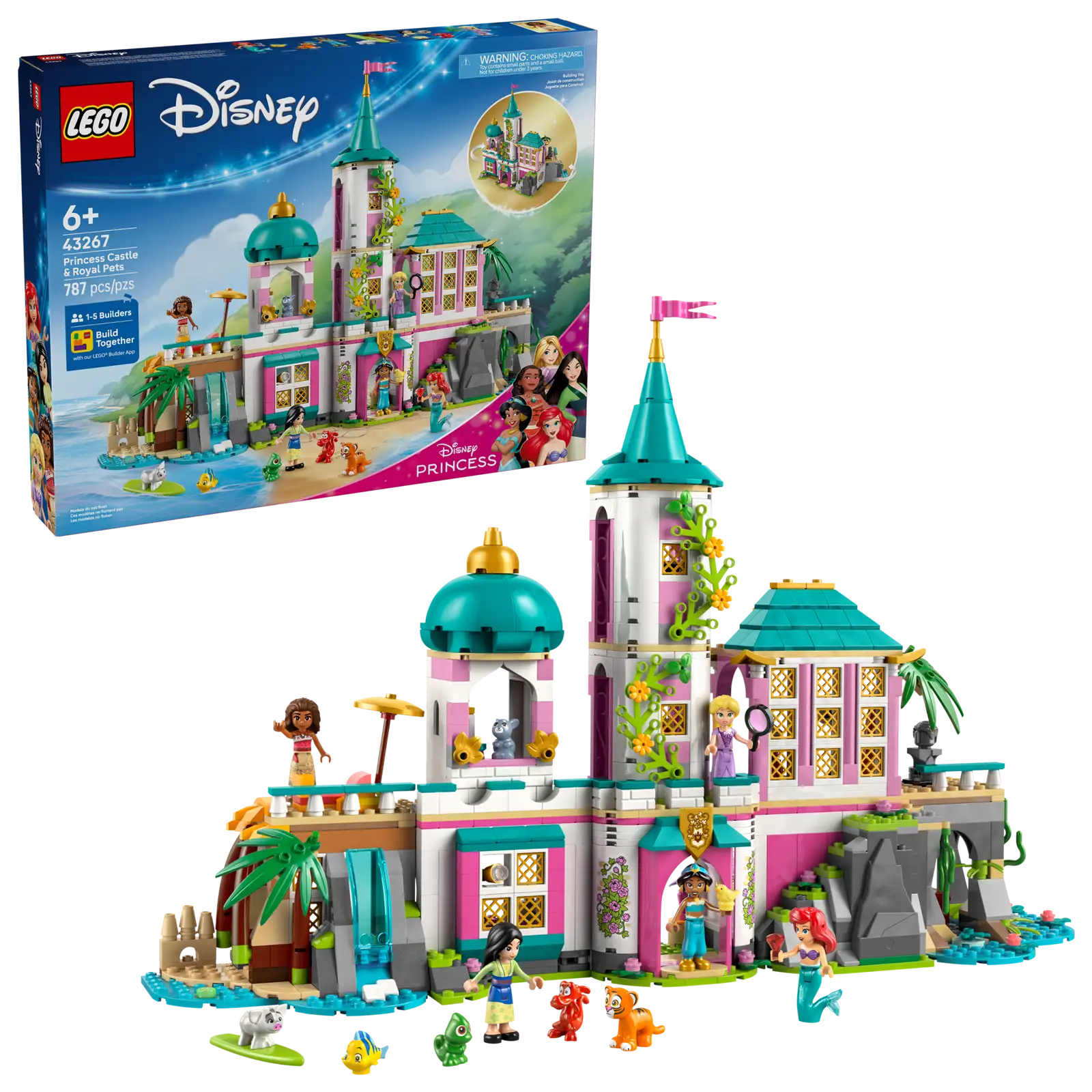 LEGO LEGO Disney 43267 Castillo Princesas y Mascotas Reales - 787 Piezas
