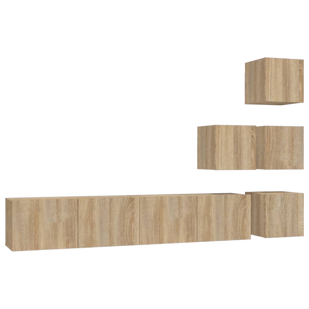 vidaXL Mueble de pared para TV madera contrachapada, Mueble de Salon, Mueble TV, Mueble TV salon, Mesa de TV, Mueble tele