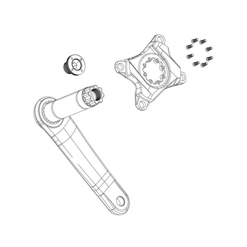 SRAM - Kit de tornillos para biela SRAM Auto-Ext M18/M30 DUB Oro, compatible con ejes DUB, ideal para ciclismo de carretera y montaña, piezas de alta precisión para ajuste seguro y duradero