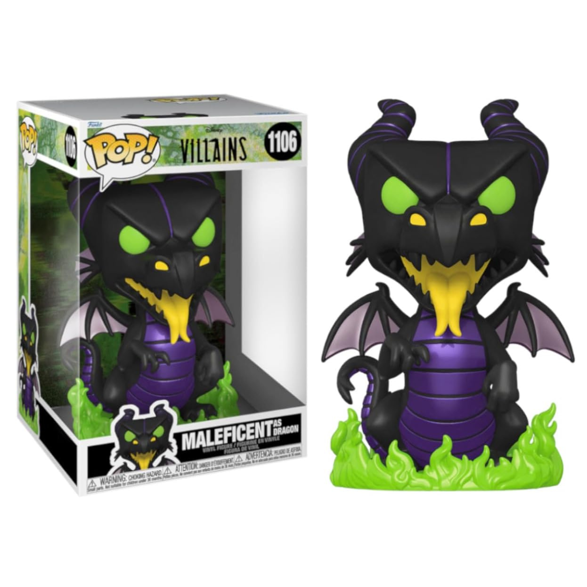 FUNKO POP JUMBO: DISNEY VILLANOS - MALÉFICA DRAGÓN, 57354, Nº1106, TIENDA CON LICENCIA OFICIAL, ENVÍO URGENTE PANÍNSULA 24-48 HORAS