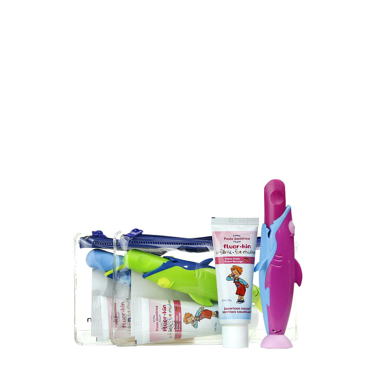 Kin cepillo de viaje infantil + pasta de 25ml
