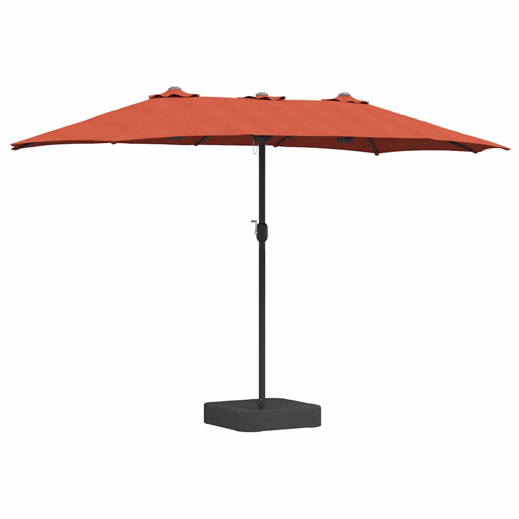 vidaXL Sombrilla de jardín Terracota 385 x 209 x 244 cm