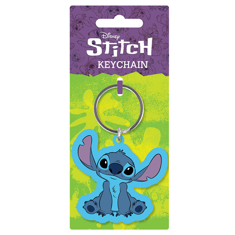 Lilo & Stitch - Llavero de PVC (Talla Única) (Azul, Plateado)