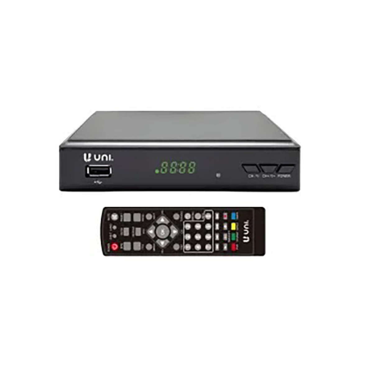 Unico DB1553 Receptor TDT HD DVB-T/DVB-T2 con Mando a Distancia, Programa de TV Digital, HDMI, Memoria USB y conectividad de Scart