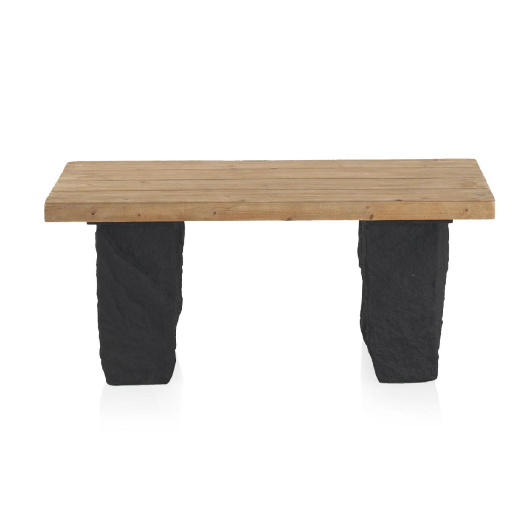 Mesa De Centro De Abeto Y Base De Poliresina Mgo. El mejor complemento para tu hogar. Fijalo