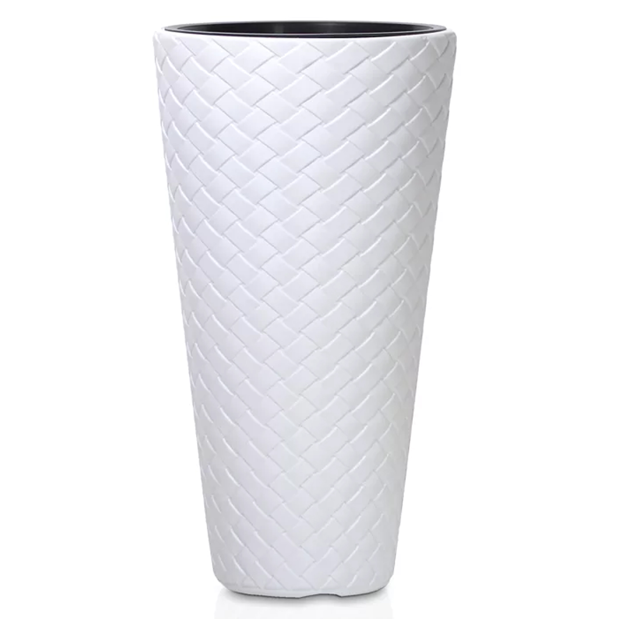 Macetero Prosperplast SLIM MATUBA 57L con Depósito y Dimensiones 400x400x780 en Color Antracita para Decoración en Interiores y Exteriores